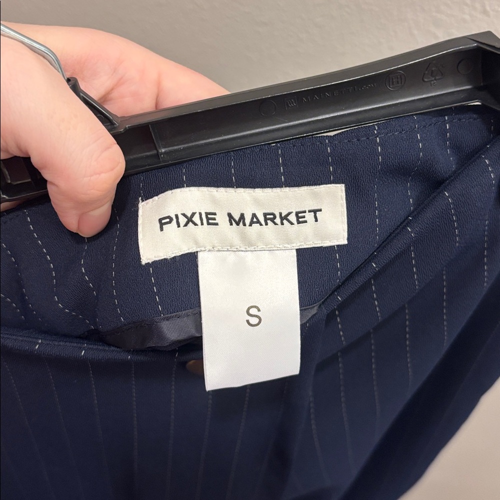 NWOT Pixie Market striped navy wide leg pants chic boho bohemian size small - Picture 8 of 9